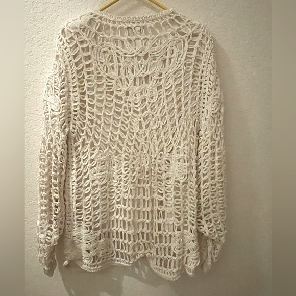 Dialogue lace‎ like macrame style lined jacket SzL - Picture 2 of 10